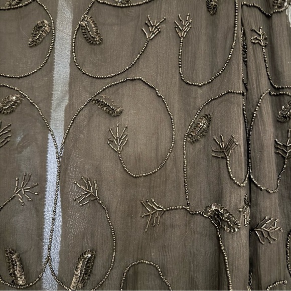 Vintage JMD New York 100% Silk Black Beaded Long Sleeve Cardigan Luxury Elegant - Picture 10 of 12